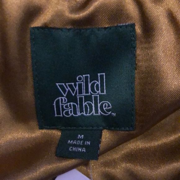 Sherpa Faux Fur Fuzzy Jacket Wild Fable Brown Women’s Long Sleeve Zip-Up Sz M - Picture 5 of 8